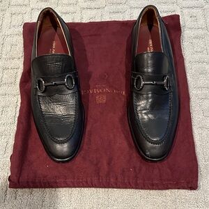 Bruno Magli Black Leather Loafers